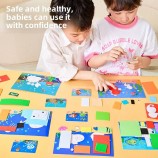 3D Pop-Up Painting Sticker Kit - Educational Handicraft Material for Kids