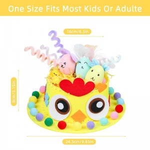 Easter DIY Foam Party Hat Kit - Chick Design for Kids