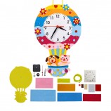 DIY Felt Clock Craft Kit - Educational Handmade Wall Clock Set for Kids