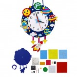 DIY Felt Clock Craft Kit - Educational Handmade Wall Clock Set for Kids