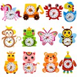DIY Felt Clock Craft Kit - Educational Handmade Wall Clock Set for Kids
