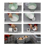 DIY Cement Candle Holder Silicone Mold - Desktop Decoration