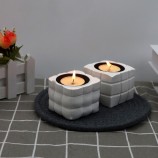 DIY Cement Candle Holder Silicone Mold - Desktop Decoration