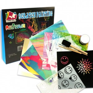 Rainbow Magic Scratch Art Paper Kit - Kids DIY Drawing Pad