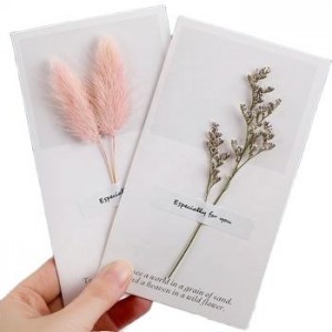 Handmade Dried Flower Greeting Card for Birthday & Valentine
