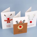 Handmade DIY Creative Literary Birthday and Valentines Greeting Card Dried Flower Design Recordable Paper for Party Gift