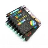 Custom Hot Selling DIY Rainbow Colour Crafts Painting Scratch Off Paper Art Book Set Kids