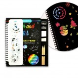Christmas Rainbow Scratch Art Notebook for Kids
