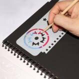 Christmas Personalize Design Scraping Magic Color Rainbow Black Gold Scratch Art Paper Notebook for Children