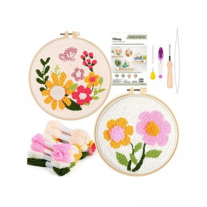 Adult Punch Needle Embroidery Kit, DIY Cross Stitch Set