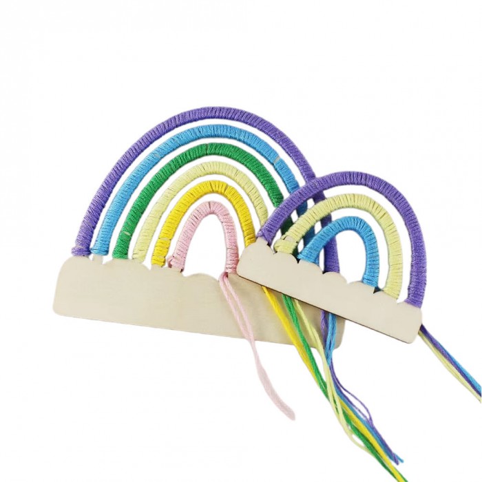 Wholesale DIY Product Wood Rainbow Craft Kit for Kids Wood Kids Gift Rainbow Craft Kit