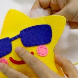 Children's DIY Sewing Craft Kit Cartoon Animal Felt with Keychain Decoration Fun and Educational Material