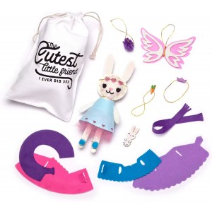 Kids Bunny Felt Sewing Kit, DIY Stuffed Animal Craft Set