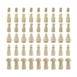 Montessori Christmas Unpainted Beech Wooden Blank Family Peg Doll Set rainbow Painted