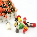 Montessori Christmas Unpainted Beech Wooden Blank Family Peg Doll Set rainbow Painted