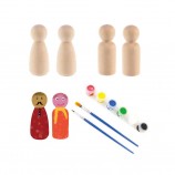 Wholesale Cheap Wood Color Crafts Home Decoration Wooden Christmas Tree Peg Doll