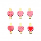 Heart Shape Natural Mini Spring Birch Wooden Clothing Hanging Peg Clothes Pin Wood Clothespin