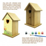 High Performance Wood Bird Nest Outdoor Hanging Bird House Wood Diy Birdhouse