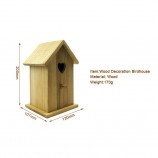 High Performance Wood Bird Nest Outdoor Hanging Bird House Wood Diy Birdhouse