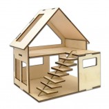 Hot Sale Wooden Construction Craft Product DIY Assemble 3D Wooden Puzzle House Kit