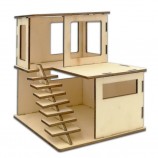 Hot Sale Wooden Construction Craft Product DIY Assemble 3D Wooden Puzzle House Kit