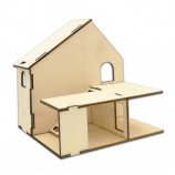 Hot Sale Wooden Construction Craft Product DIY Assemble 3D Wooden Puzzle House Kit