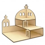 Hot Sale Wooden Construction Craft Product DIY Assemble 3D Wooden Puzzle House Kit