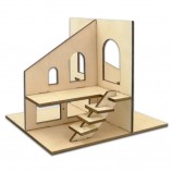 Hot Sale Wooden Construction Craft Product DIY Assemble 3D Wooden Puzzle House Kit