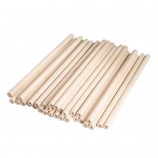 Tapered Unfinished Birch Wood Dowels with Hole, Hardwood Sticks