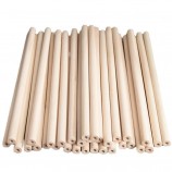 Direct Maker Tapered Unfinished Hardwood Sticks Birch Wood Dowels with Hole