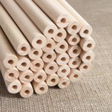 Direct Maker Tapered Unfinished Hardwood Sticks Birch Wood Dowels with Hole