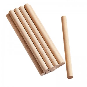 Tapered Solid Round Wood Dowel Sticks for Cake, Wholesale Rods