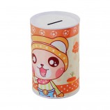 Wholesale Animal Creative Cartoon Cylinder Piggy Bank Piggy Bank Children Gift Iron Piggy Bank