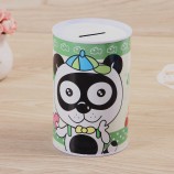 Wholesale Animal Creative Cartoon Cylinder Piggy Bank Piggy Bank Children Gift Iron Piggy Bank