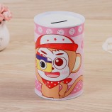 Wholesale Animal Creative Cartoon Cylinder Piggy Bank Piggy Bank Children Gift Iron Piggy Bank