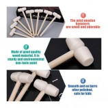 Small Mini Wooden Mallet Hammer Pets Toys and Accessories Wooden Crafts Cake Tools Crab Smith Chasing Hammer for Chocolate