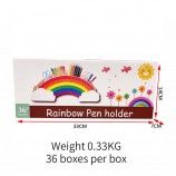 High Quality Wooden Pen Holder and Pencil Holder - Rainbow Supplies Caddie Phone Holder Office Supplies