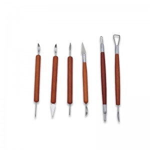 DIY Clay Sculpting & Pottery Tool Kit, Wood & Metal Set