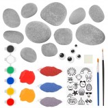 Custom Creative Graffiti Drawing Toy Educational Craft Activities Kits Diy Eco Friendly Rock Painting Set