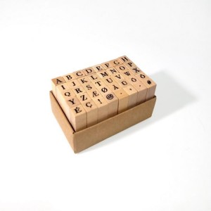Alphabet Number Wooden Rubber Stamp Set, Kids Educational DIY Ink Stamp