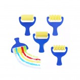 Pattern Sponge Roller Stamp Set - Kids Art Painting Tools