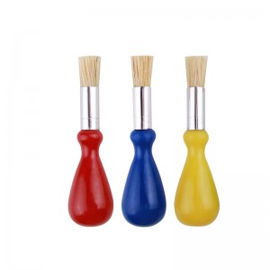 Colorful Hog Hair Brushes for Kids Painting