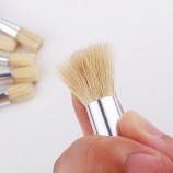Colorful Handle Hog Hair Brushes for Kids Painting Art Supplies