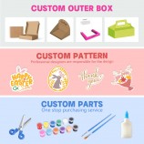 DIY Glass Vase Mosaic Painting Kit - Nature & Flower Theme Craft Set