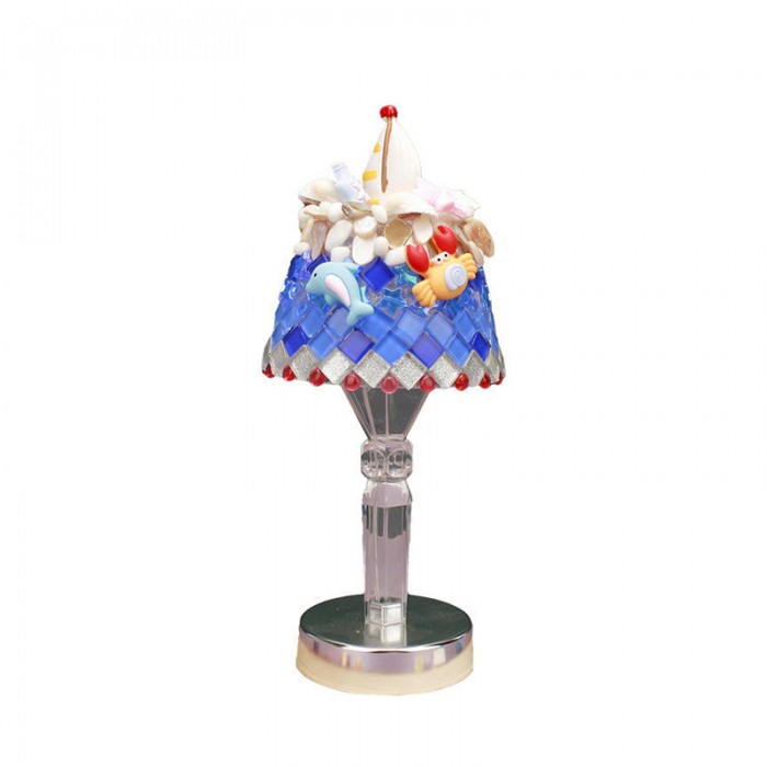 Handmade DIY Mosaic Table Lamp Kit - Small Night Light for Study & Gifts