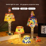 Handmade DIY Mosaic Table Lamp Kit - Small Night Light for Study & Gifts