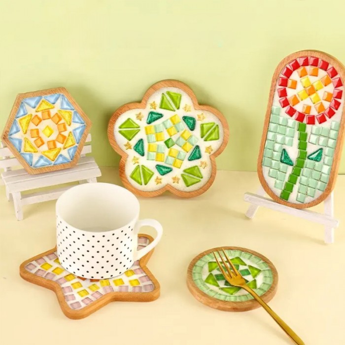 DIY Mosaic Coaster Kit - Parent-Child Craft for Mother's Day Gifts