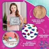 DIY Mosaic Picture Frame Kit for Kids - Arts & Crafts Birthday Gift