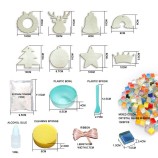 Christmas Themed DIY Mosaic Ornament Kit - Customizable Pendant Craft Set