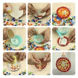 Christmas Themed DIY Mosaic Ornament Kit - Customizable Pendant Craft Set
